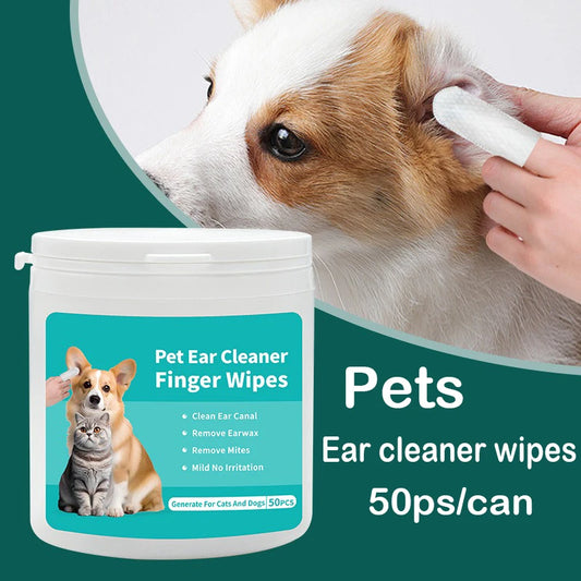 Finpaws korvanpuhdistusliinat Kissoille ja Koirille – Pet Ear Cleaning Wipes | Gentle Daily Ear Care - FinPaws