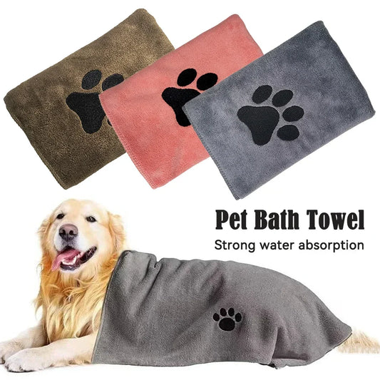 Microfiber Pet Bath Towel – Super Soft Absorbent Cat & Dog Grooming Towel - FinPaws