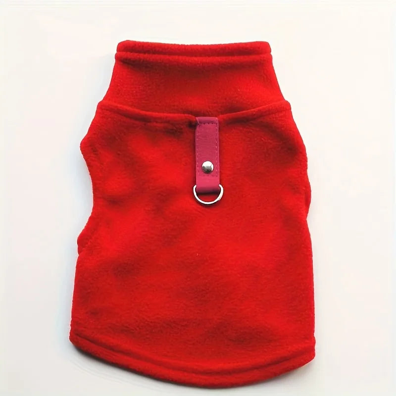 Christmas Gift Warm Fleece Dog Vest with Rope Loop – Windproof Full Body Winter Jumpsuit | FinPaws BrandBuddy Finland