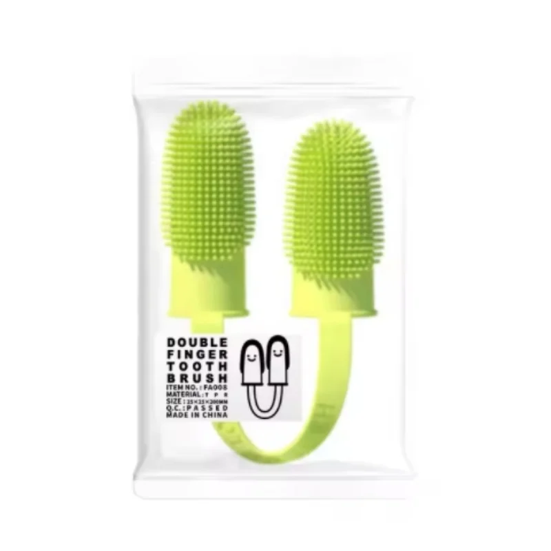 FinPaws Two-Finger Pet Toothbrush – Dogs & Cats Oral Cleaning Set