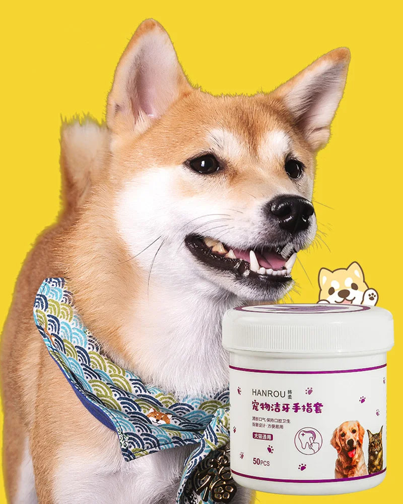 Pet Teeth Cleaning Finger Wipes – Hammashoitoliinat Kissoille & Koirille - FinPaws