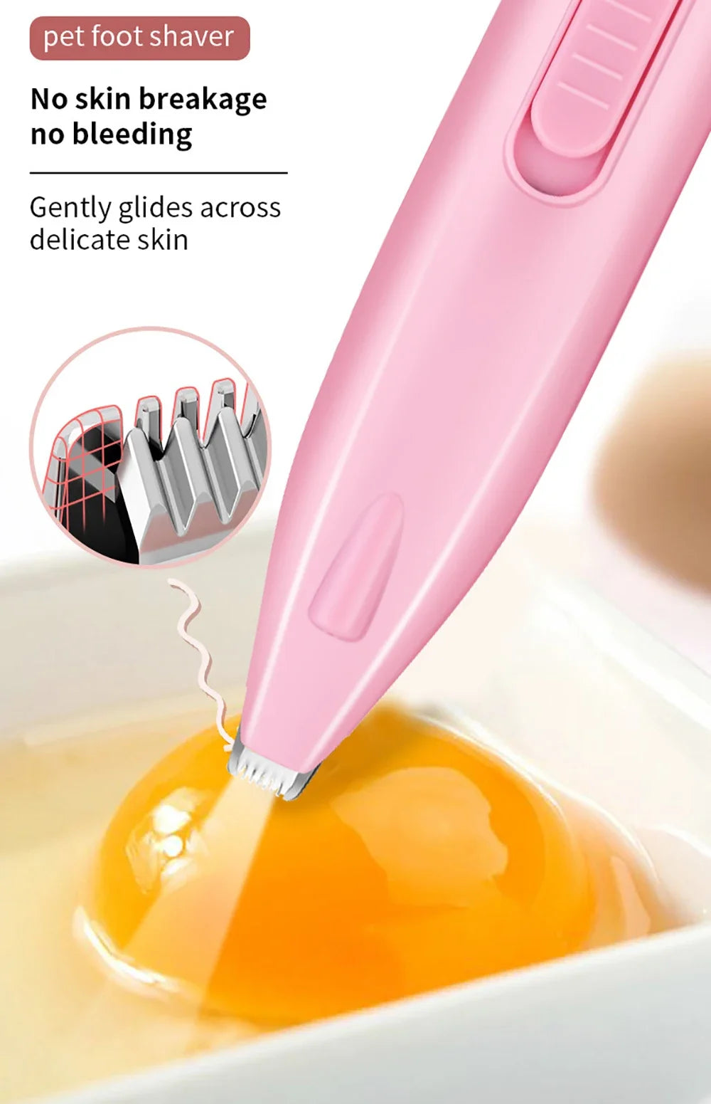 FinPaws Professional Electric Dog & Cat Hair Trimmer Kit – Quiet Rechargeable Grooming Clipper for Feet, Ears, Butt, Nails