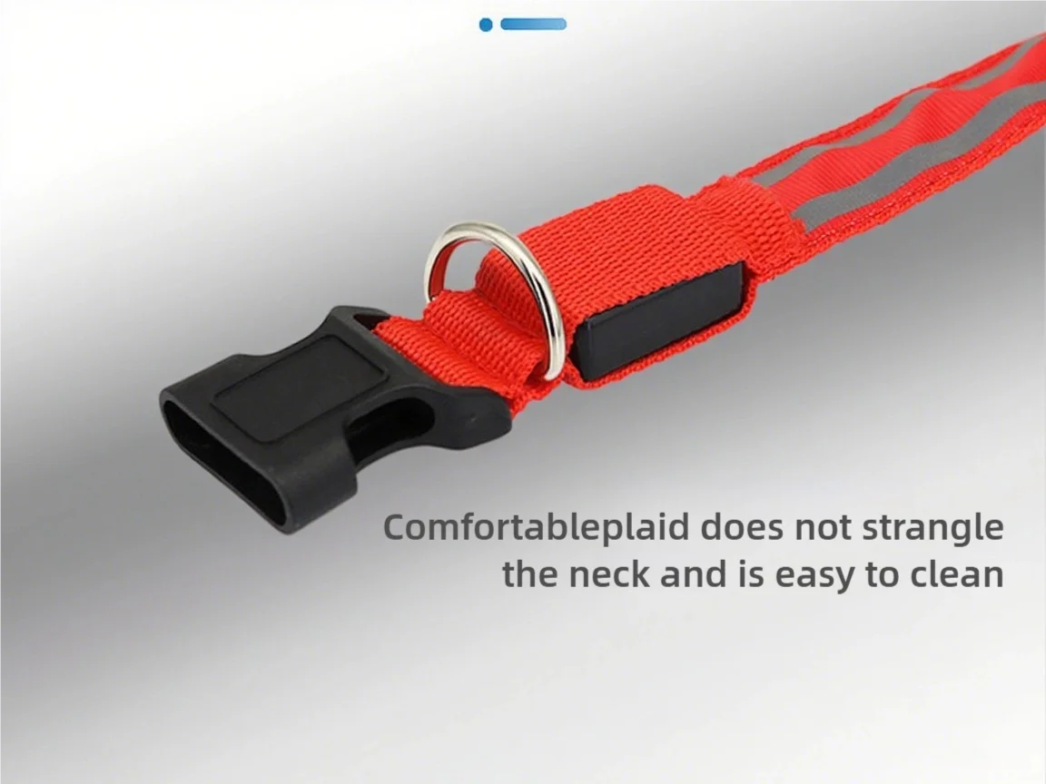 USB Rechargeable LED Pet Collar – Turvallinen LED-lemmikkipanta koirille ja kissoille yölenkeille - FinPaws