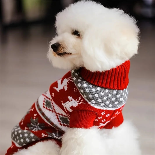 Christmas Style Pet Sweater – Knitted Wool Winter Jumper for Dogs & Cats | FinPaws BrandBuddy Finland
