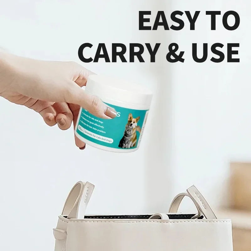 Pet Eye Cleaning Wipes – Gentle Tear Stain Remover for Dogs & Cats | FinPaws BrandBuddy Finland - FinPaws