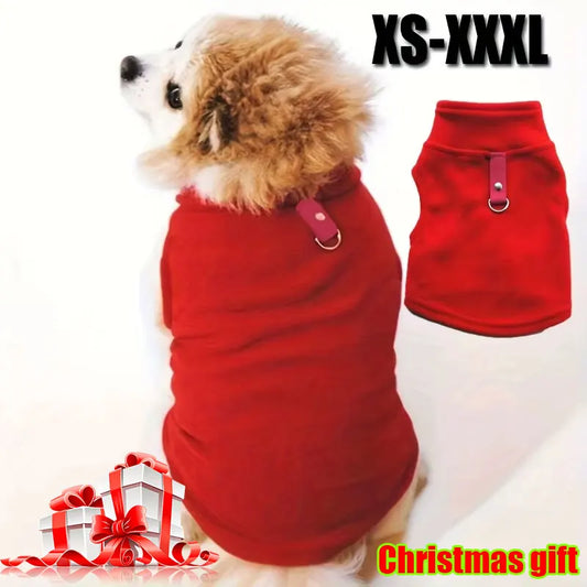 Christmas Gift Warm Fleece Dog Vest with Rope Loop – Windproof Full Body Winter Jumpsuit | FinPaws BrandBuddy Finland