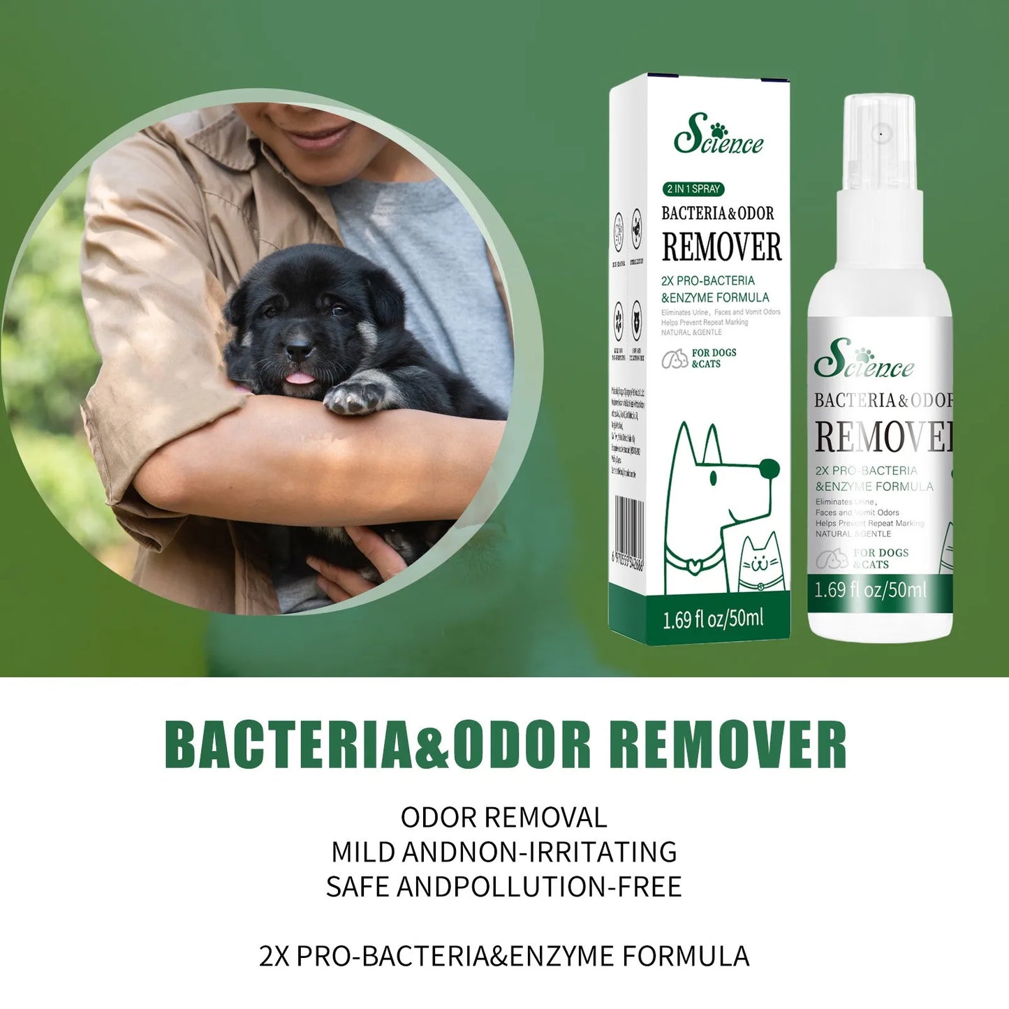 FinPaws Pet Deodorization Spray 50ml – Dog & Cat Perfume with Lavender Oil, Anti-Itch & Fresh Fragrance