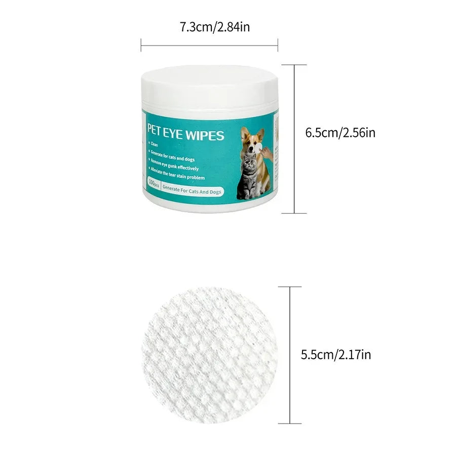 Pet Eye Cleaning Wipes – Gentle Tear Stain Remover for Dogs & Cats | FinPaws BrandBuddy Finland - FinPaws