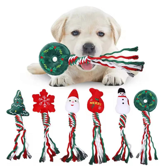 Christmas Dog Rope & Chew Toy – Festive Training Toy for Puppies & Pets | Finpaws Finland